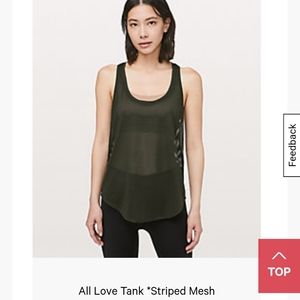 Lululemon All Love Striped Mesh Tank